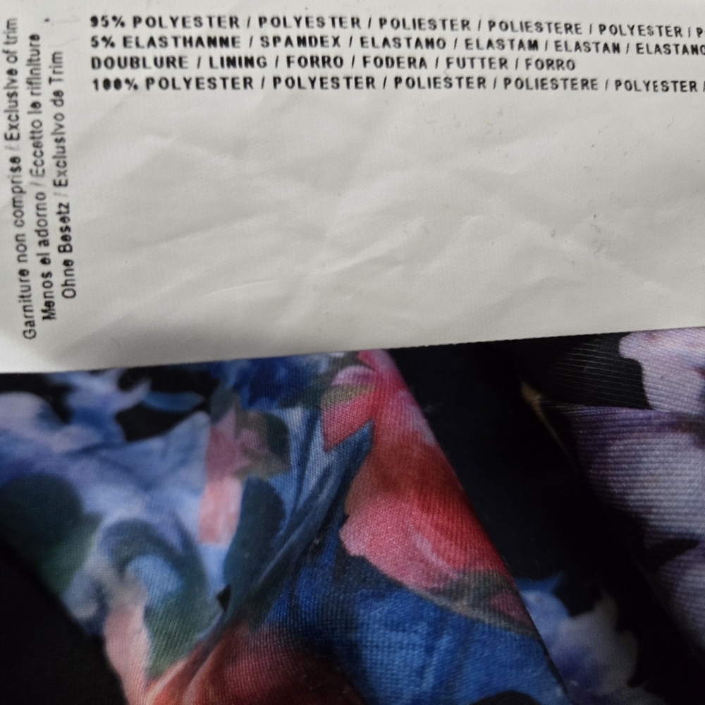 JOSEPH RIBKOFF Dark Floral and Lace Dress. Size 14 - Picture 9 of 13